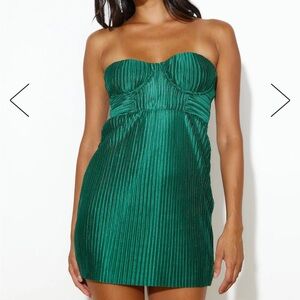 Hello Molly mini dress satin pleated XS